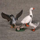 Модели животных моделирование утка гусь пластиковая модель Фигурки Коллекционная Фигурка Развивающие игрушки для детей