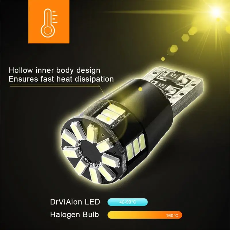 2 шт. T10 W5w Canbus Led светильник декодер анти-мерцания нет ошибок 24 smd 3014