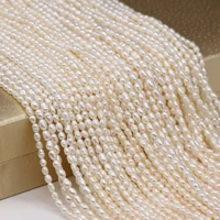 exquisite natural freshwater pearl rice bead string fashion items for diy jewelry design decoration
