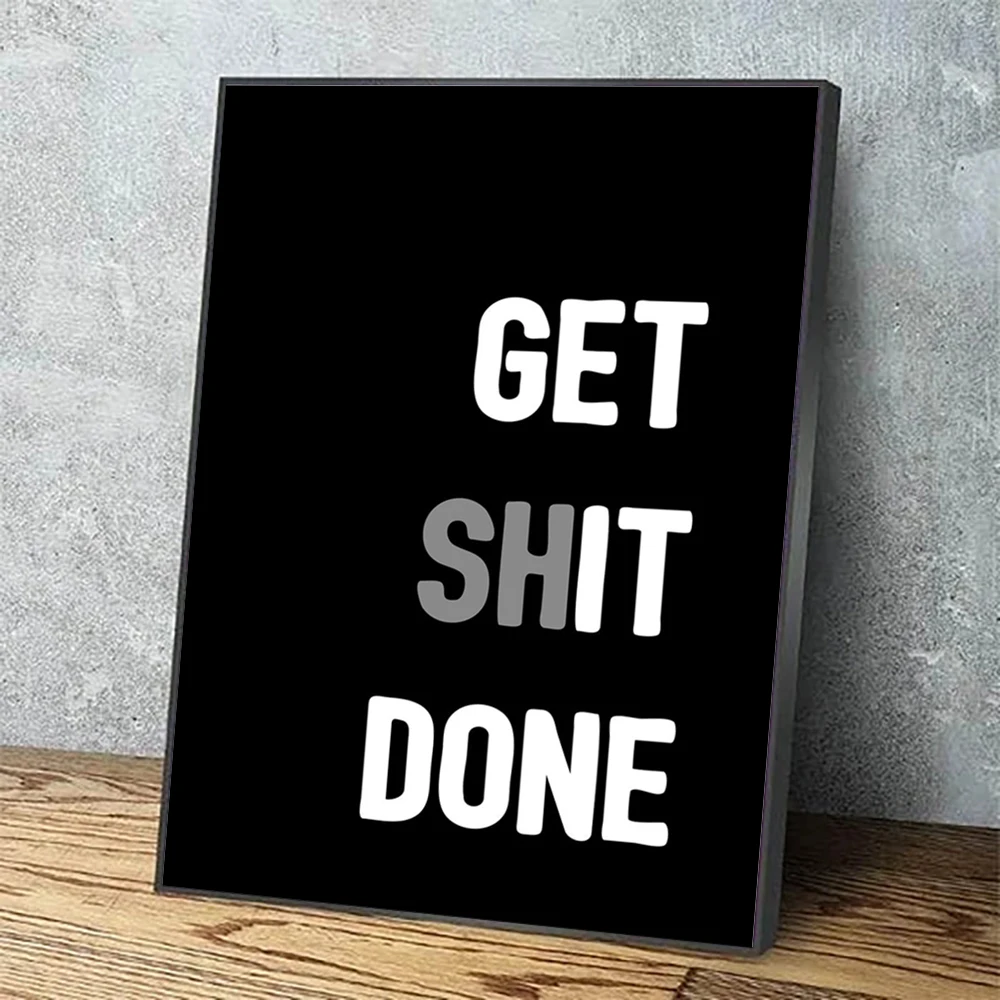 Картина на холсте с HD-печатью готово к работе плакат белыми буквами классный