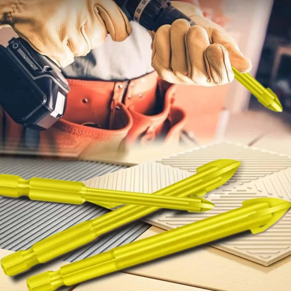 

5Pcs Efficient Universal Drilling Tool Multifunctional Cross Alloy Drill Bit Tip Carbide Hexagonal Cross Bit 6/6/8/10/12mm