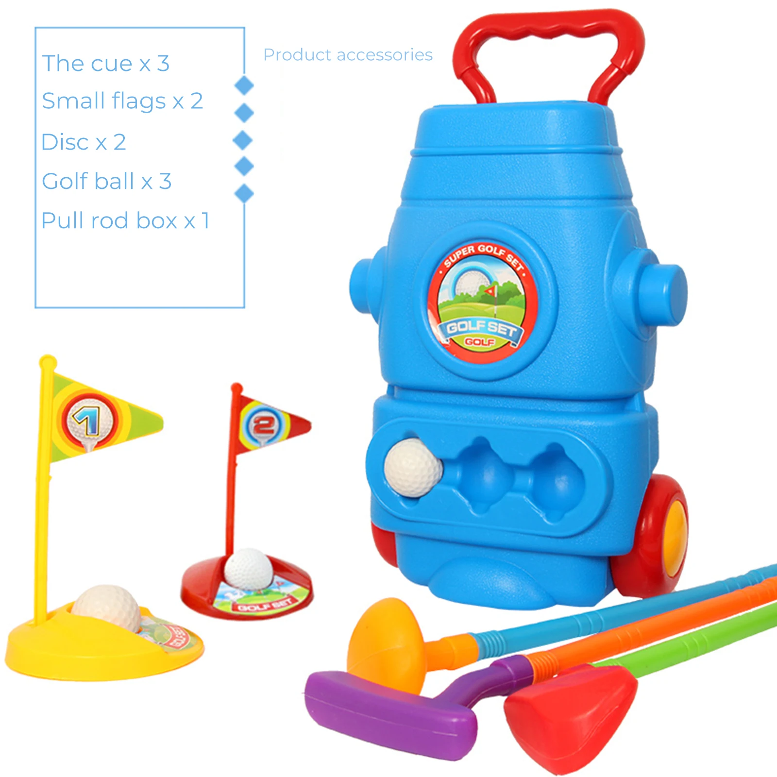 

Children'S Golf Toy Set Color Plastic Adjustable Golf Toy Children'S Educational Sports Outdoor Game Equipment Boy Girl Playing