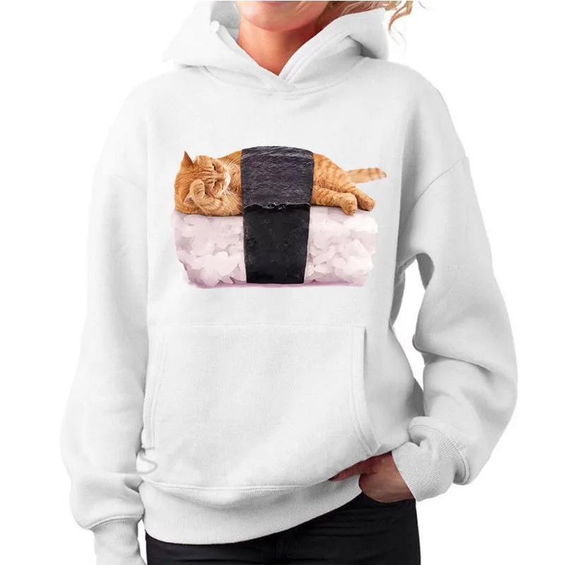 

Sushi Cat Iron On Heat Transfer Printing Stickers For Clothes T-shirt Appliques Washable DIY Patches On Cloths