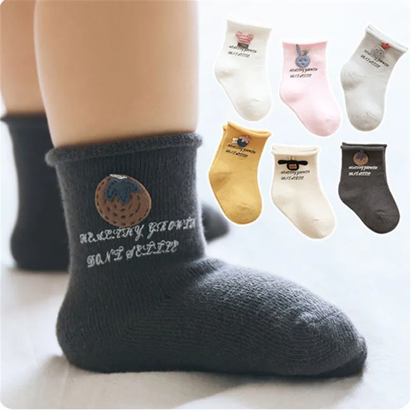 Весенне летние носки для малышей Детские черного желтого серого и розового