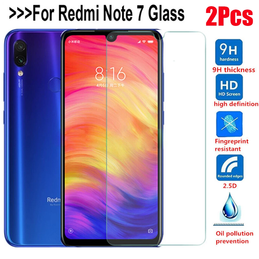 Закаленное стекло для Xiaomi Redmi Note 7 5 6A 8 Pro 7A Mi 9T SE A3 защитная пленка cristal templado экрана 2