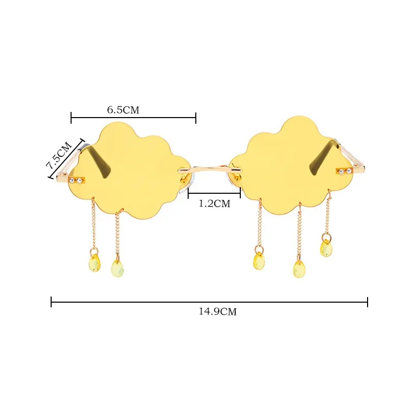 Очки солнцезащитные женские без оправы с кисточками UV400 | Автомобили и мотоциклы