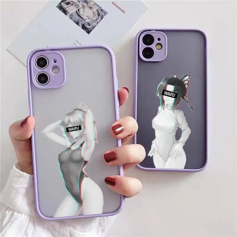 

LEWD Sad Girl Japanese Anime Phone Case For iPhone 13 12 Mini 11 Pro XS Max X XR 7 8 Plus SE 2020 Shockproof shell