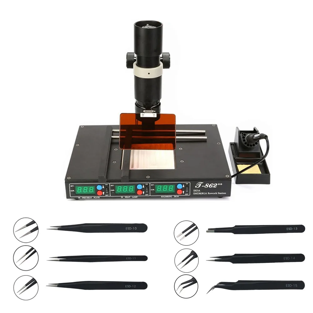 Паяльная станция PUHUI T862 инфракрасная паяльная машина IRDA сварочный аппарат bga SMD SMT