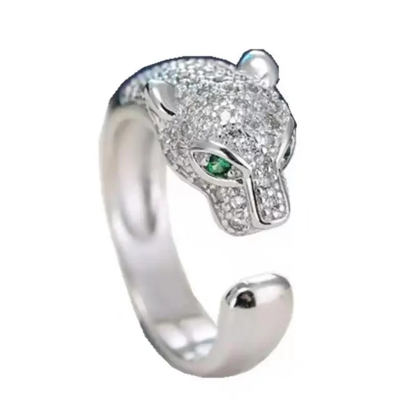 Новый Серебряный Цвет пантера кольца для мужчин и женщин Творческий кольцо с