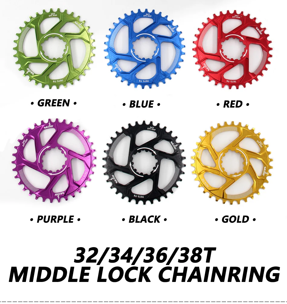 

WUZEI Mountain Bike Chainwheel Narrow Wide Bicycle Chainring For ARAM GXP XX1 X9 XO X01 Crank sprocket repair parts 32/34/36/38T