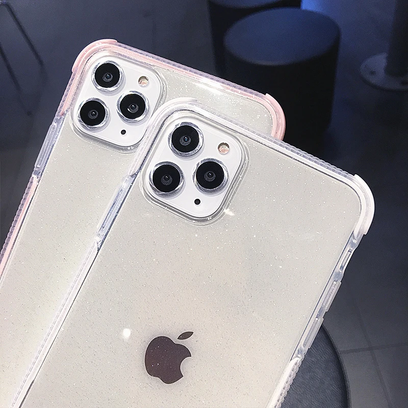 Противоударный блестящий чехол для телефона iPhone 13 12 11 Pro Max XR X XS 8 7 Plus 12Mini