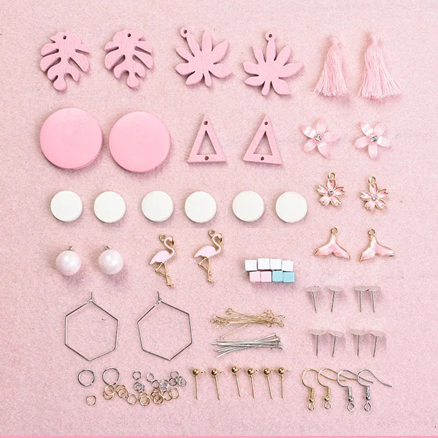 Сказочный Стиль Серьги DIY Ювелирный пакет в форме листа кисточка цветок серьги