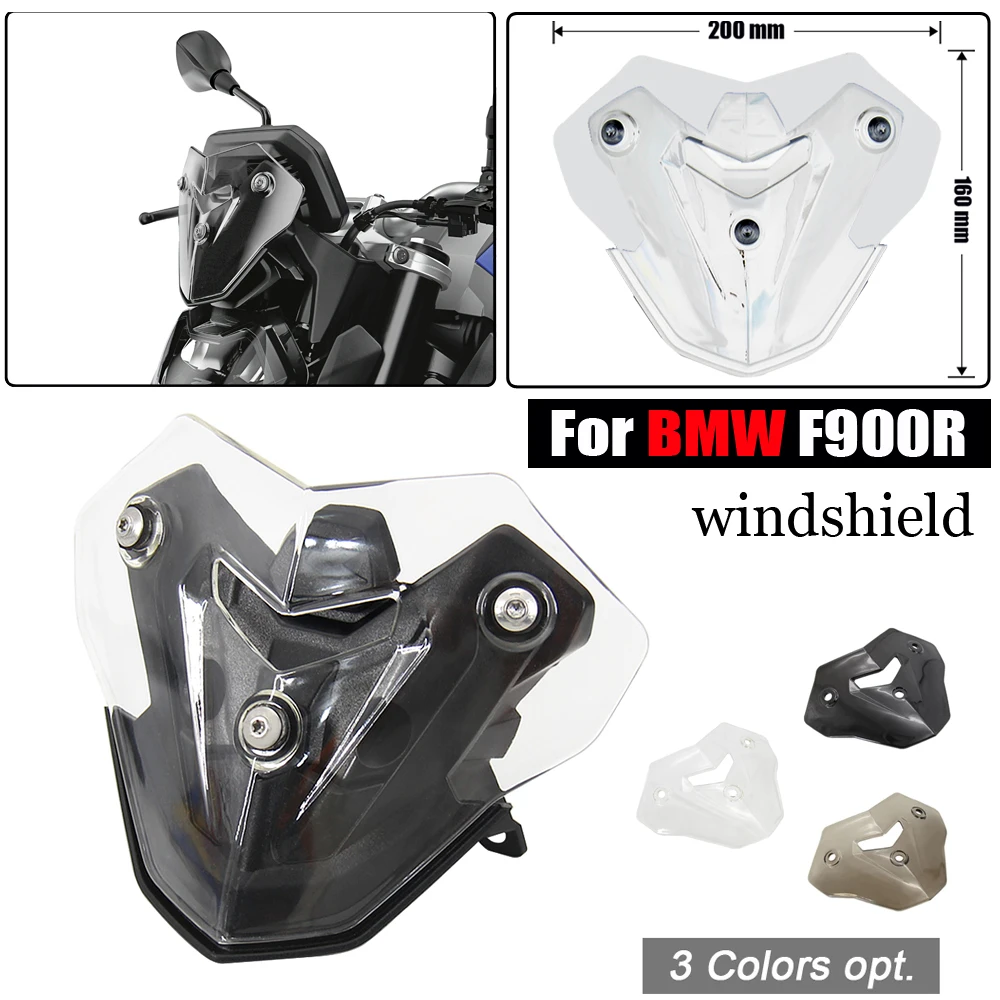 

Motorcycle Sports WindScreen Windshield Viser VIsor Wind Deflectors With Mounting Bracket Fits For BMW F900R F 900R F900 R