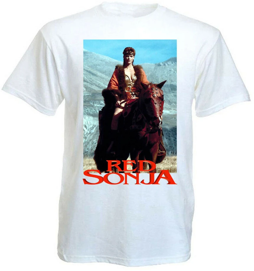 Рыжая Соня V7 футболка белый плакат все размеры Vintagetee рубашка|Мужские футболки| |