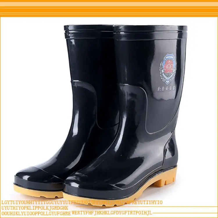 Мужские противоскользящие ботинки для дождевых осадков с подошвой бык тендон