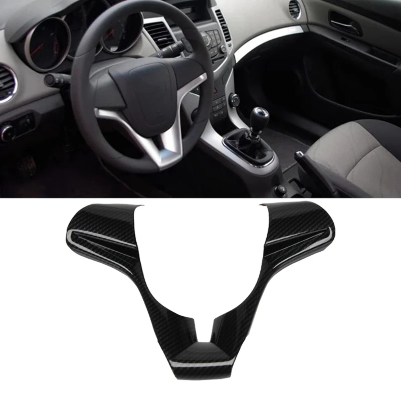 

Carbon Fiber Car Interior Steering Wheel Cover Trim for Chevrolet Cruze 2009-2015
