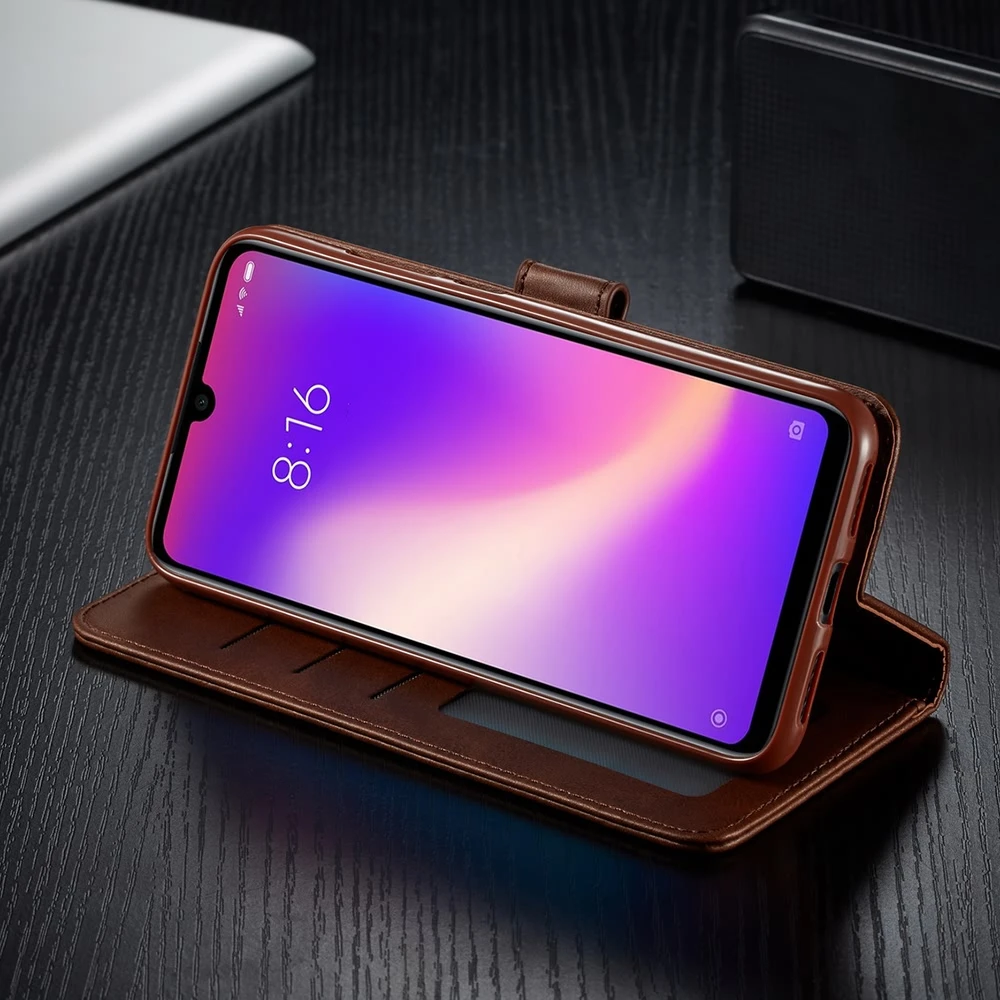 LLZ.COQUE Folio Premium Leather TPU Case for Redmi Note 7 Slim Magnetic Wallet Cover Xiaomi Mi A2 Lite 6 6A 5 | Мобильные телефоны