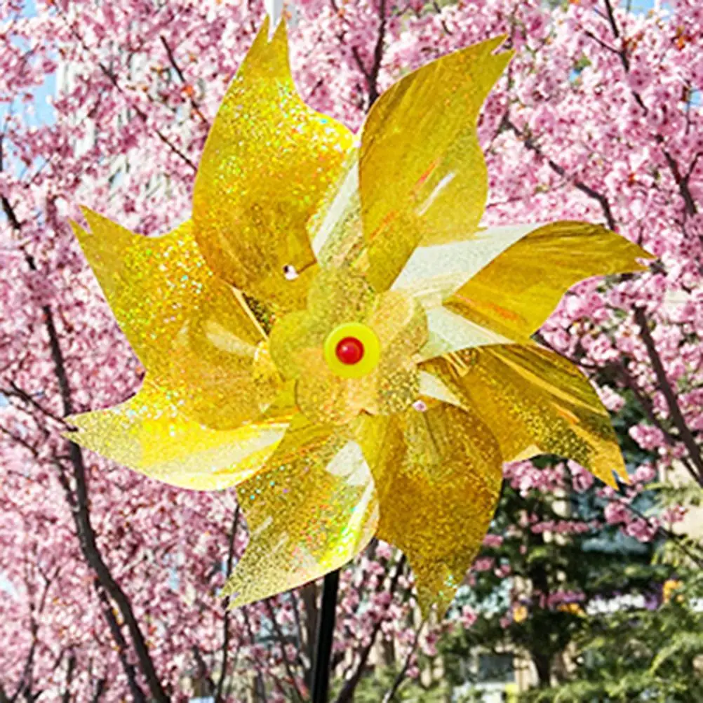 

5Pcs Anti-Birds Pinwheels Reflective Windmill Repellents For Scaring Birds Away From Garden Yard Lawn Farm Wide Range Of Uses