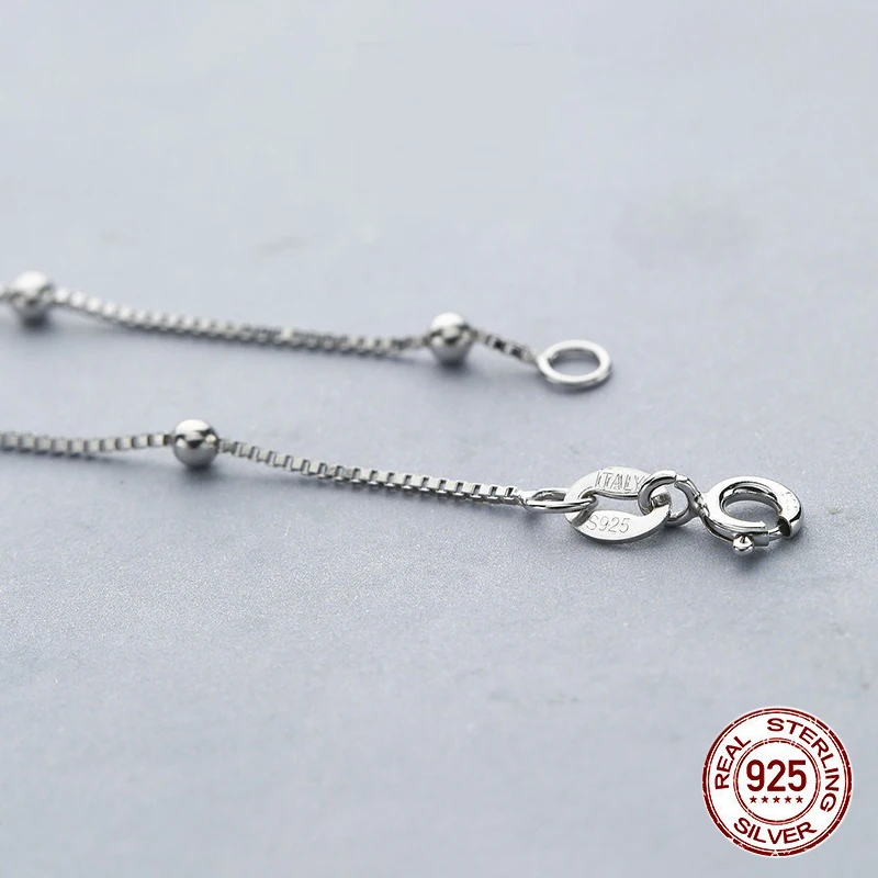 Цепочка женская из серебра 100% пробы с бусинами 925 |