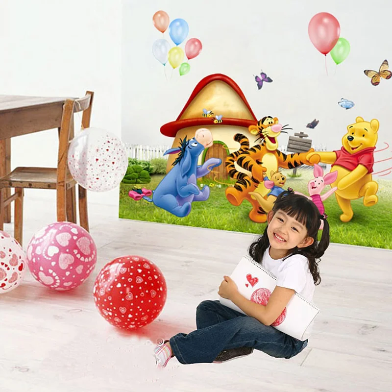 Наклейки на стену с изображением Винни Пуха для детских комнат домашний декор