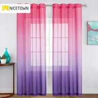 nicetown sheer curtain white tulle home decoration solid voile panels windows curtains for living room country decor bedroom