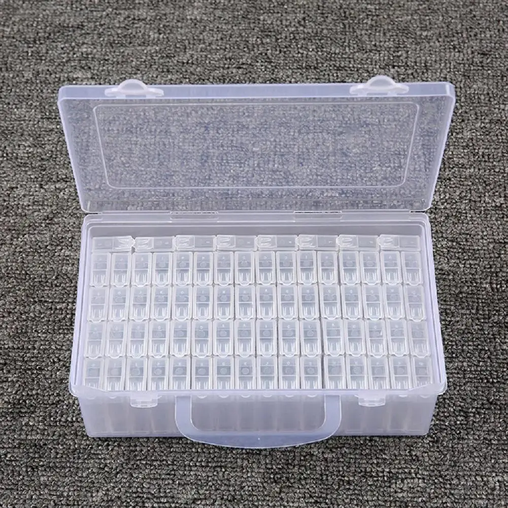 

64 Bottles Diamond Painting Cross Stitch Accessories Tool layer Box Container Diamond Storage Box Case Embroidery Mosaic