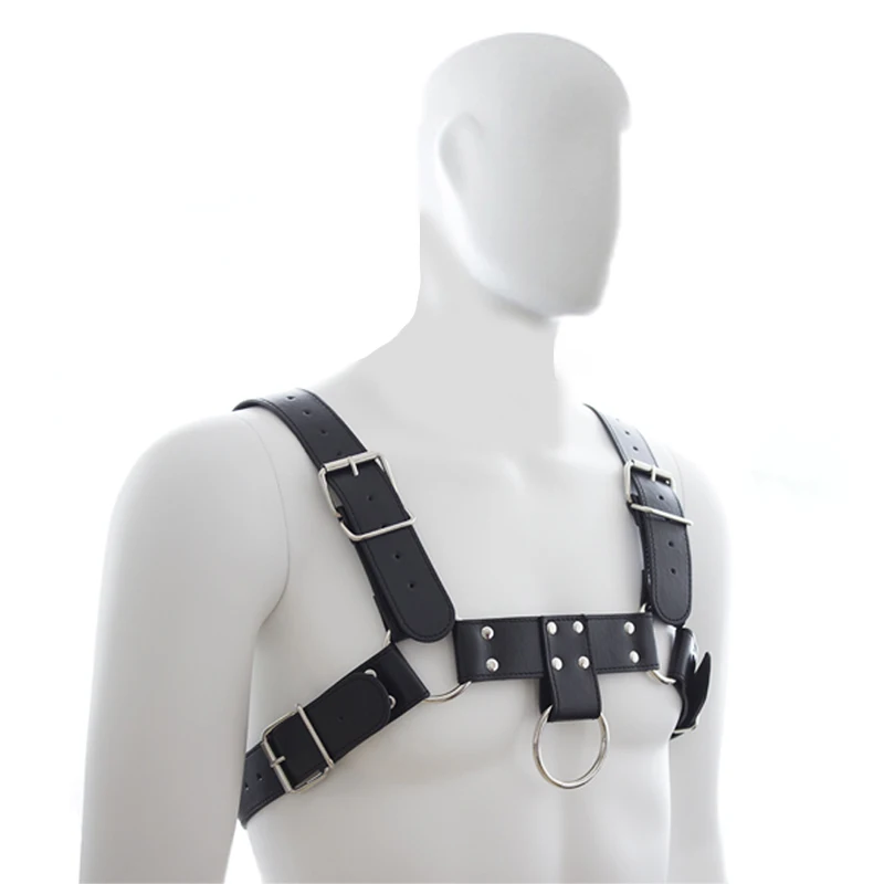 

Эротическое нижнее белье унисекс, нагрудный ремень с регулируемыми кожаными ремнями, интимное оборудование для фетиша, связывания, игры, се...