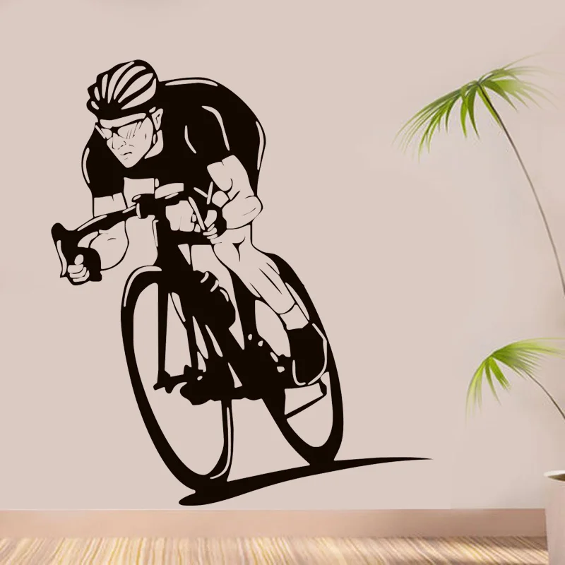 

ROWNOCEAN Sport Bike Wall Decals Bicycle Vinyl Art Wall Stickers Home Decor Removable Decoration For Boys Room Custom Color D537