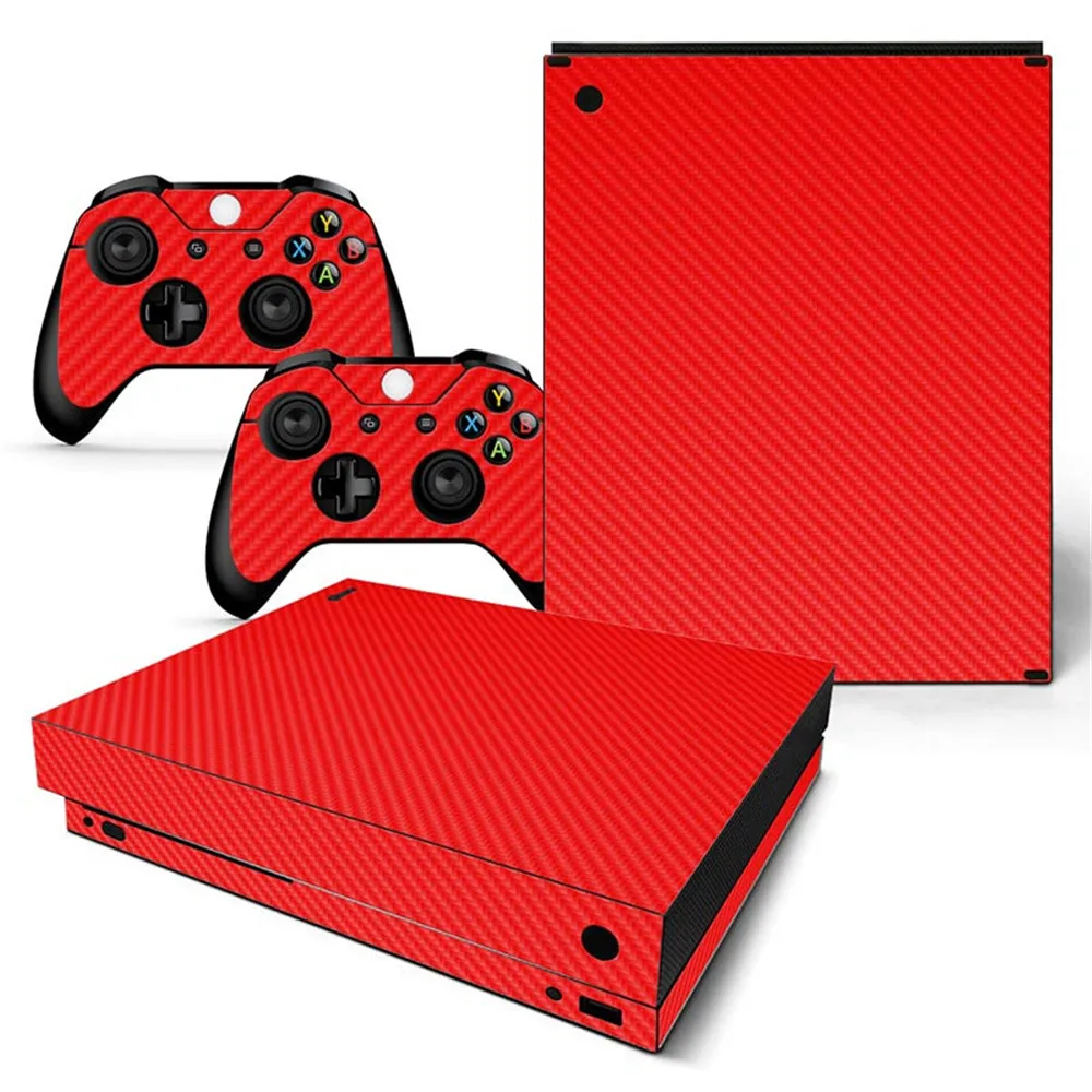 Наклейка из белого углеродного волокна для консоли Xbox one X и