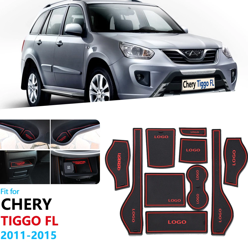 Противоскользящий резиновый коврик для ворот и чашек Chery Tiggo FL 2011 2012 2013 2014 2015