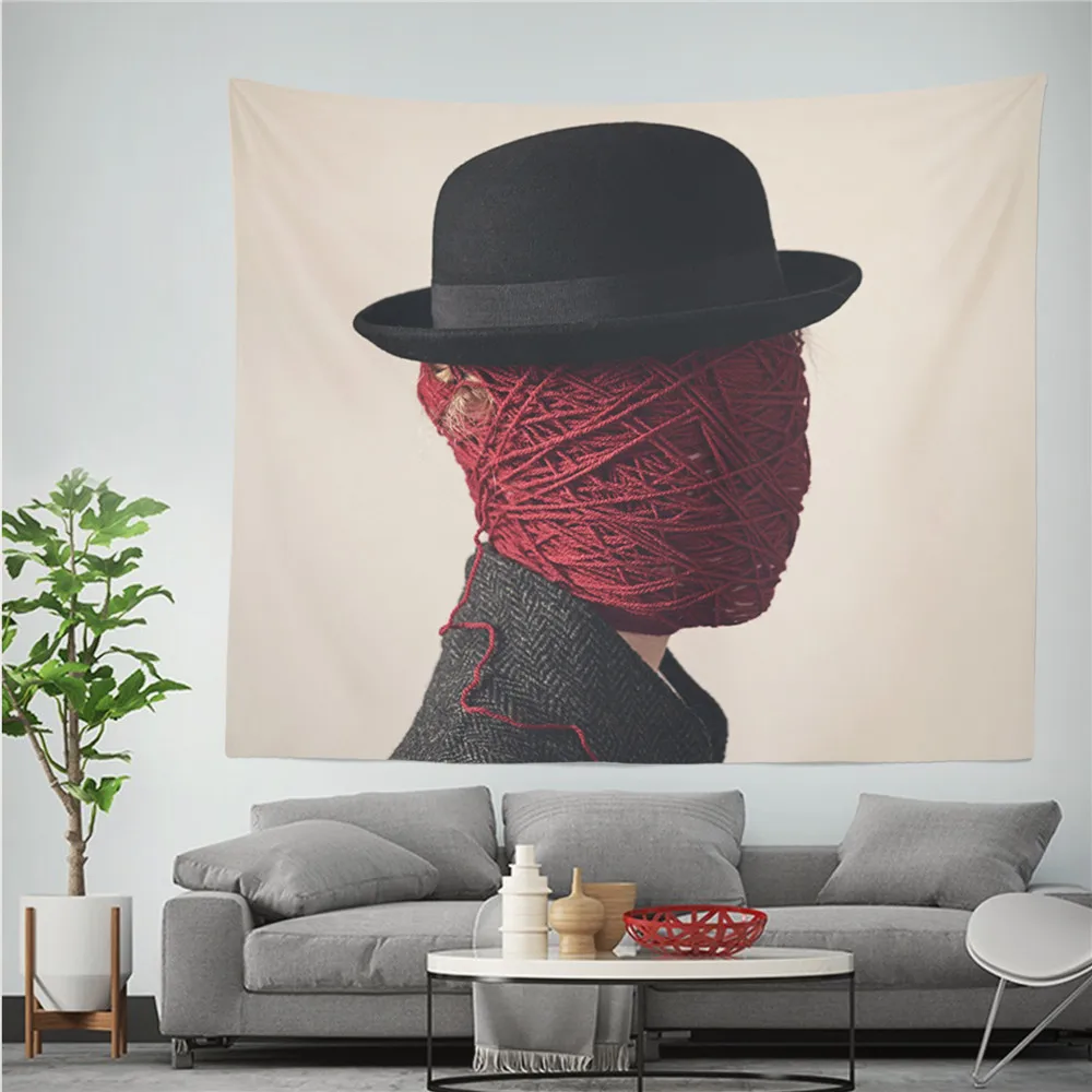

Girls Floral Printed Wall Tapestry Creative Boho Decor Tapestry Wall Hanging Psychedelic Creative Wall Cloth Tapestries Carpet