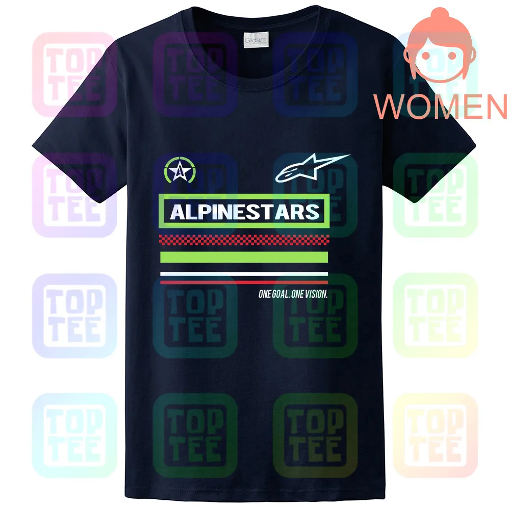WOMEN-NAVY Черная футболка Alpine Star - Цвет: WOMEN-NAVY