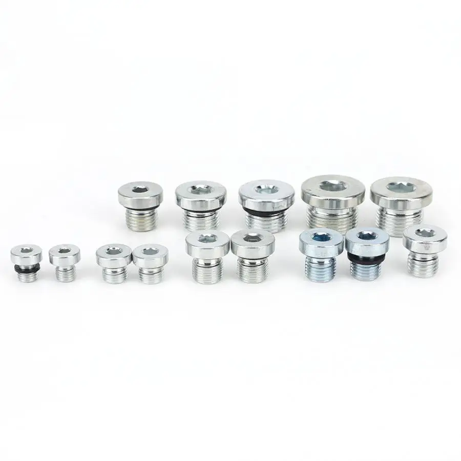 14Pcs Drain Plug Hex Socket Oil Flange Pan Sealing Fittings Multiple Purpose Nut for Water Pipe Beer | Обустройство дома