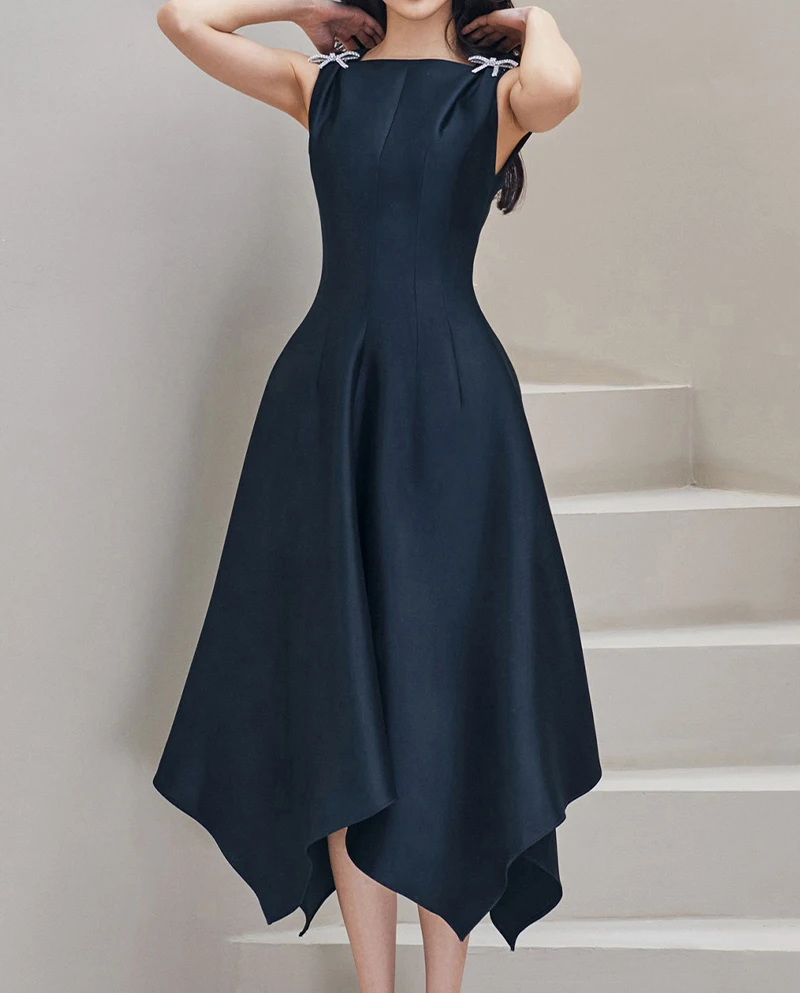 

Goddess Shoulder High Waist Irregular Dress dress