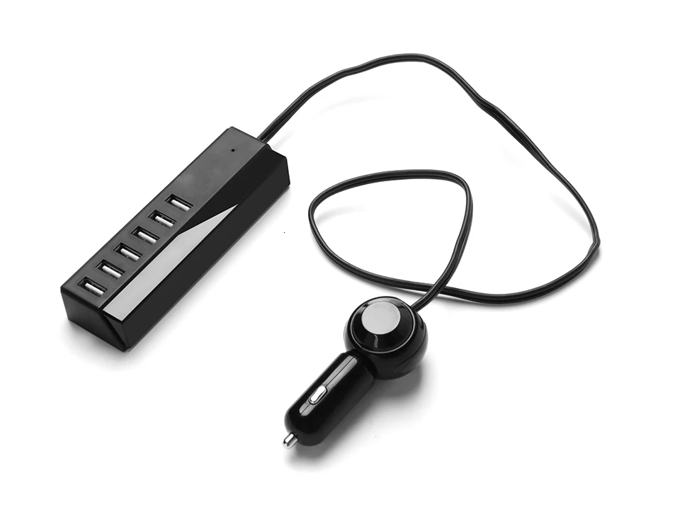 Vogek зарядных порта USB для автомобиля Зарядное устройство 6-Порты USB кабель для мобильного телефона для Зарядное устройство разъем адаптера Качество 63 Вт/13A универсальный для iPhone Xiaomi Oppo huawei