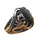 Драгоценный камень Ностальгический ретро Скорпион животное кольцо