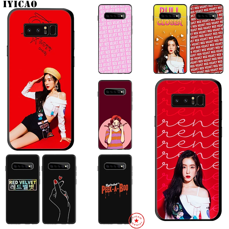 IYICAO Red Velvet Band Soft Case for Samsung Galaxy S10e S10 S9 S8 Note 8 9 10 Plus S6 S7 Edge TPU |