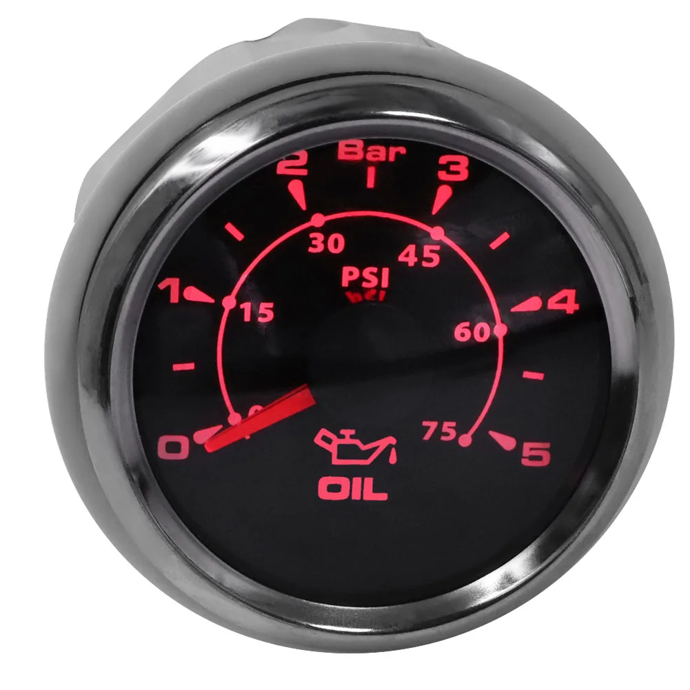 Манометр для автомобиля лодки яхты грузовика 8 видов подсветки 52 мм 0 5 бар ЖК