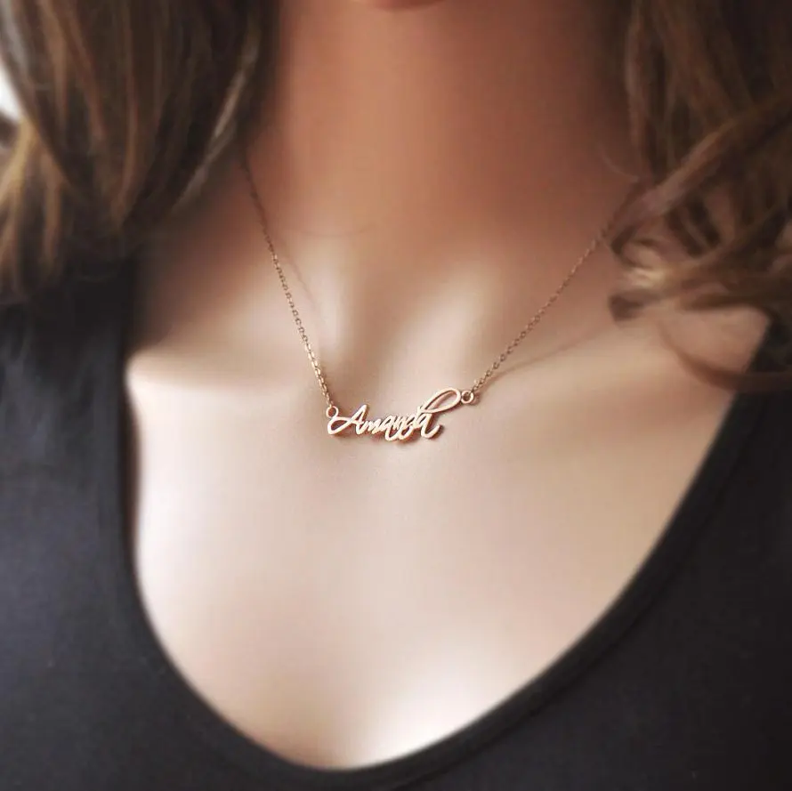 Детское ожерелье из нержавеющей стали 2021 с именем на заказ для девочек детей и