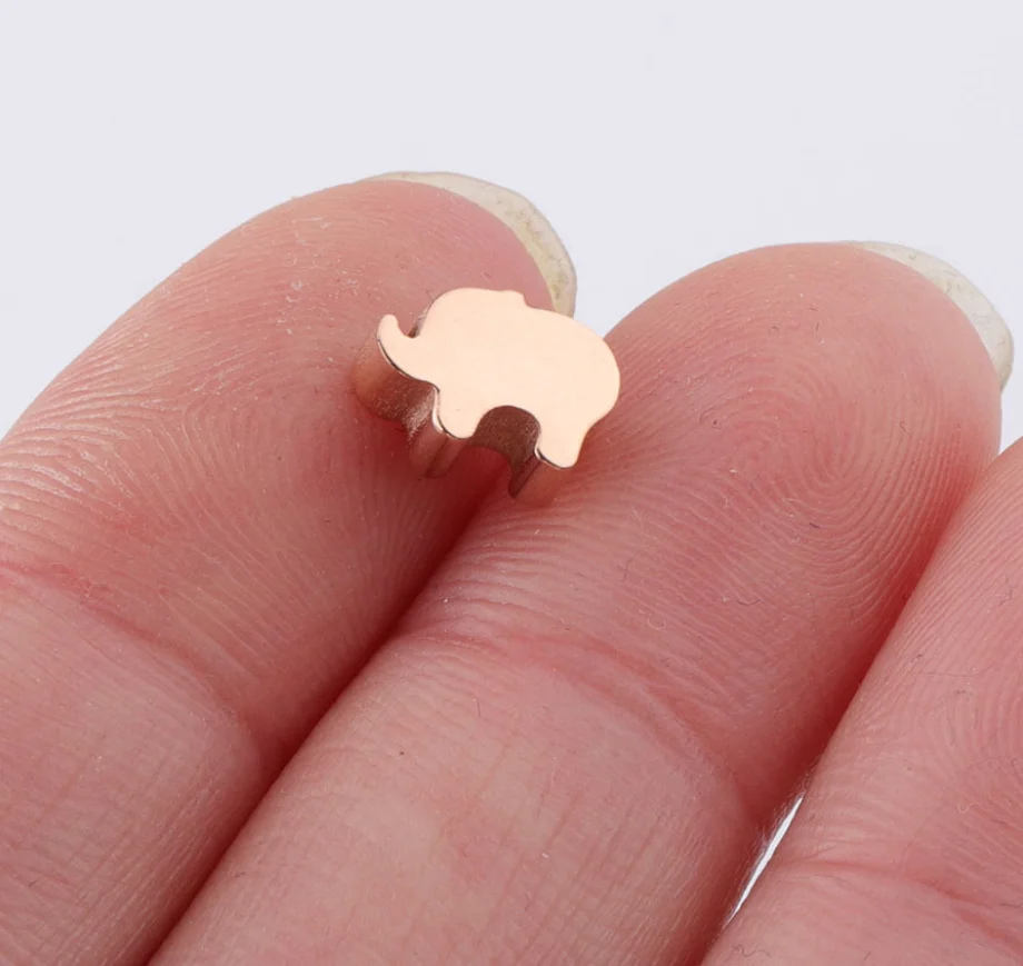 Зеркальная полированная нержавеющая сталь Fnixtar 1 8 мм брелоки в виде животных слон