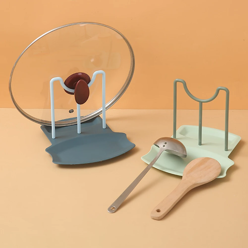 Кухня блюдо горшок крышкой хранения стеллаж для горшков полка крышек столешница