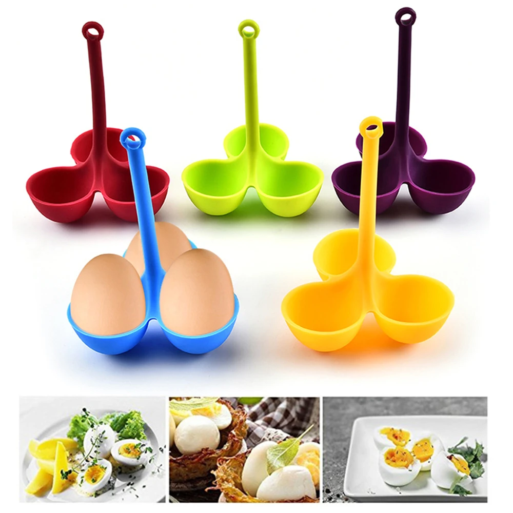 Пищевая силиконовая яичная Пароварка для яиц держатель паучинга 3 яичные лотки с