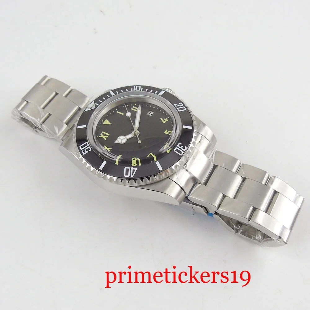 Часы наручные BLIGER Мужские автоматические с черным циферблатом из нержавеющей