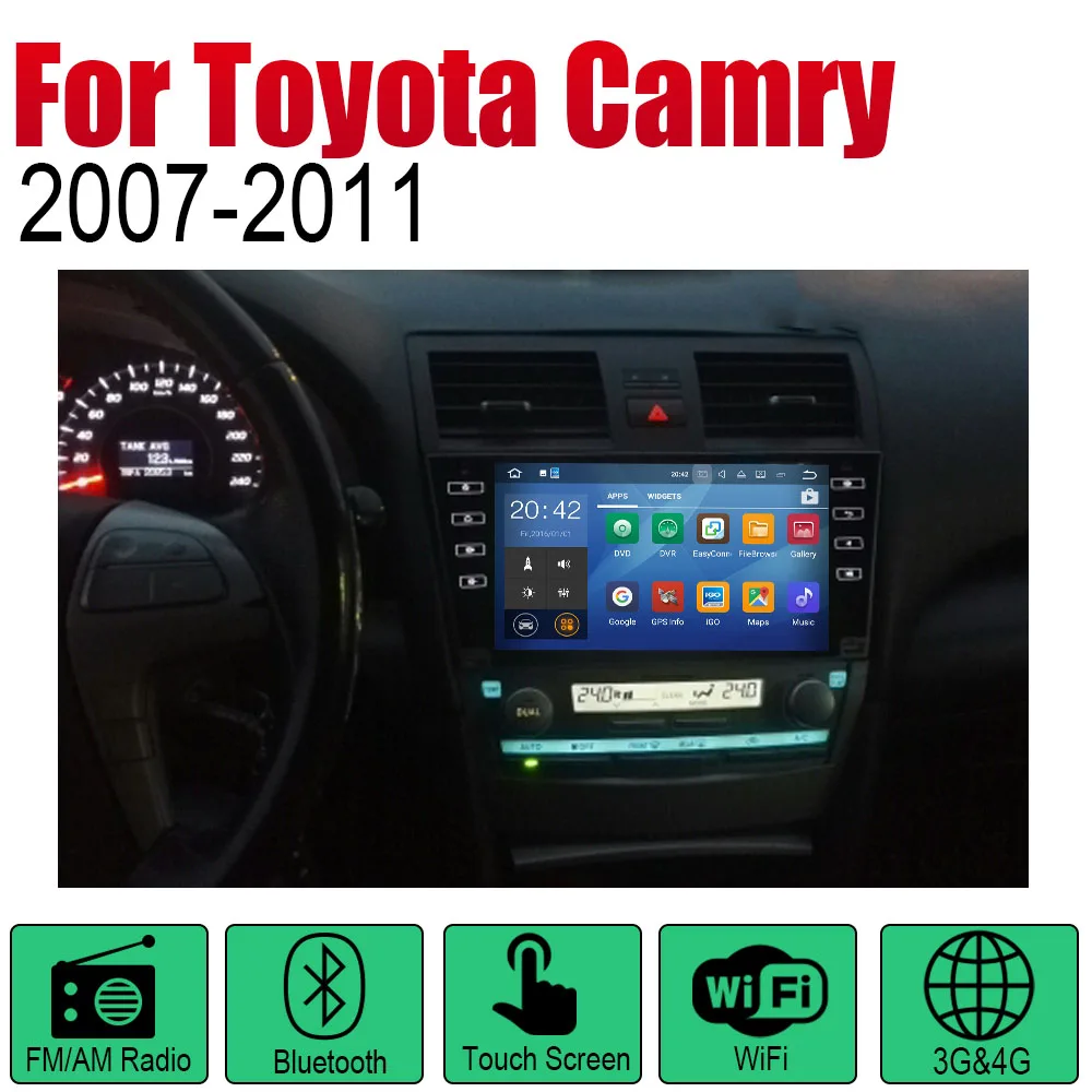 ZaiXi Авто Радио 2 Din Android Автомобильный плеер для Toyota Camry 2007 ~ 2011 gps Навигация BT Wifi