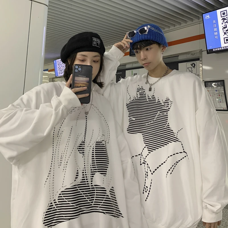 

Унисекс мультфильм аниме лед фрукты круглые шеи фотообои свободные пары