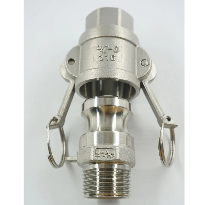 

4" Type D+F Camlock Coupling Adapter Stainless Steel SS304 Cam and Groove Fitting