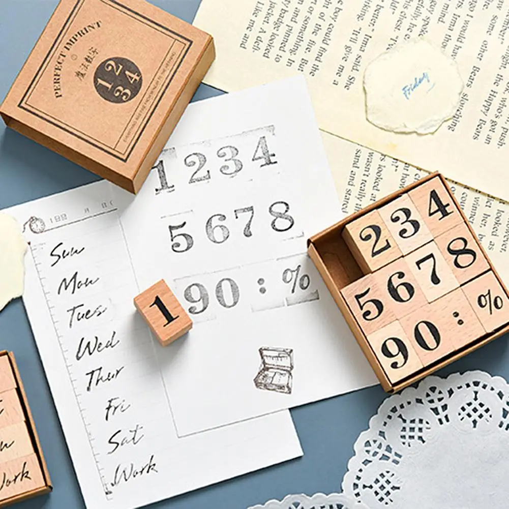 Винтажный календарь планировщик серия основных функций цифровой символ