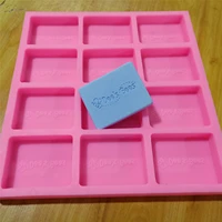 12 cavities rectangle custom silicone soap mold customize silicone molds for soap wax melt making