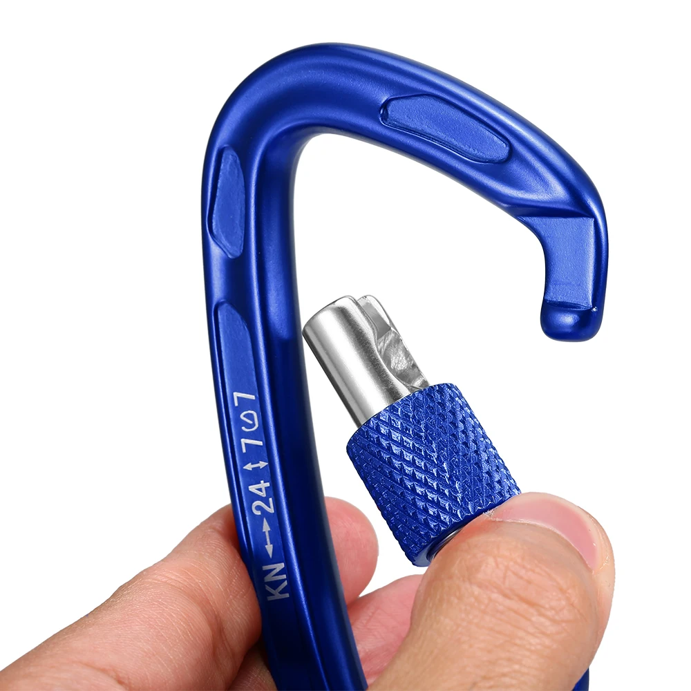 Винтовой карабин 24KN сверхмощный для рыбалки скалолазания D образное