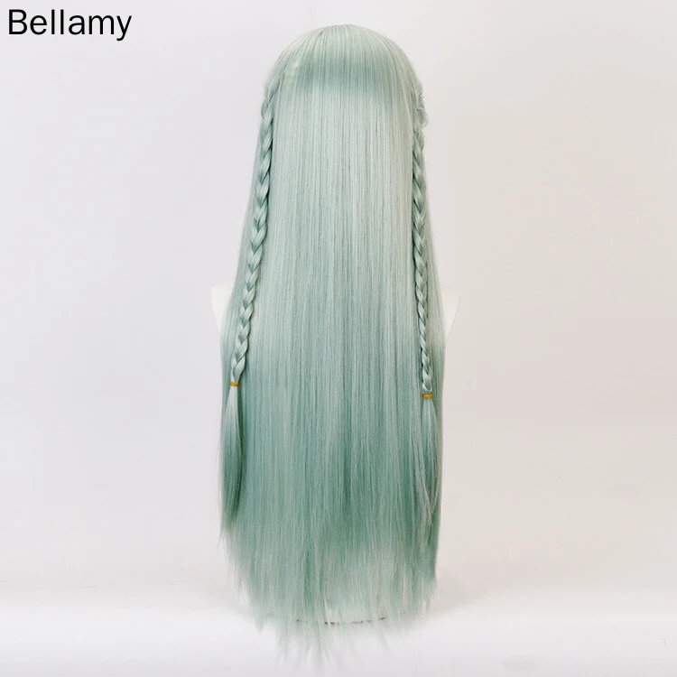 Парик для косплея Аниме принцессы ReDive Chica прямой длинный парик Palegreen + шапочка